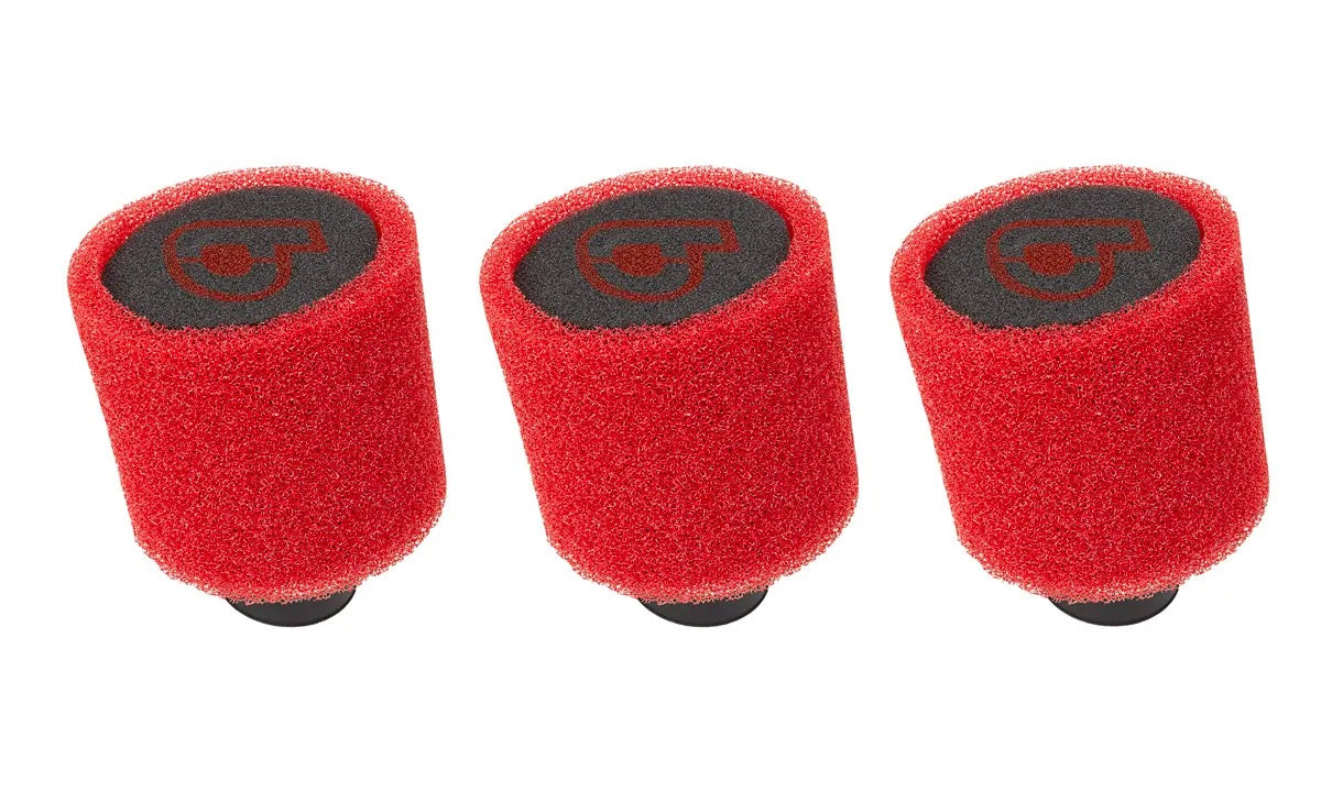 TB Parts Foam Air Filter, 49mm, Cylinder Style, 3 Pcs